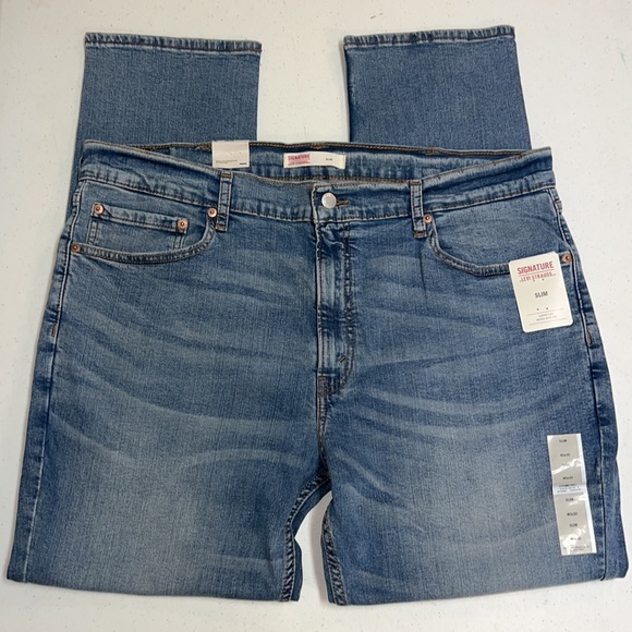 🎉HP🎉NWT Signature Levi’s  Super Flex Slim 40x30 - Picture 7 of 9